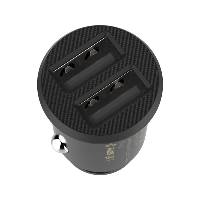 Mini ładowarka Baseus Grain Car Charger CCALL-ML01 samochodowa 2x USB-A 3.1A - czarna - obrazek 3