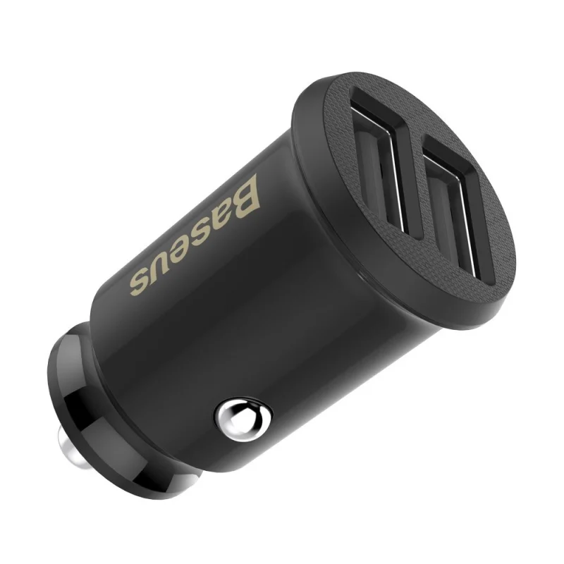 Mini ładowarka Baseus Grain Car Charger CCALL-ML01 samochodowa 2x USB-A 3.1A - czarna - obrazek 4