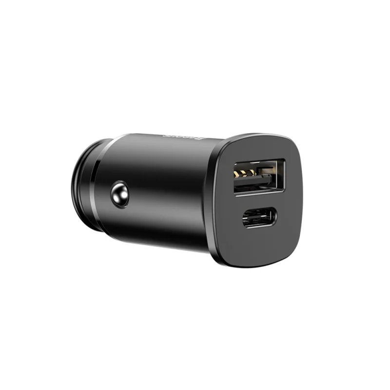 Baseus Square PPS inteligentna ładowarka samochodowa z portami USB Quick Charge 4.0 QC 4.0 i USB-C PD 3.0 SCP czarny (CCALL-AS01) - obrazek 3