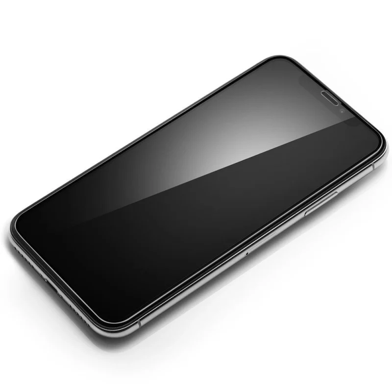 Szkło hartowane Spigen Glass FC z czarną ramką na iPhone X / XS / 11 Pro - obrazek 11