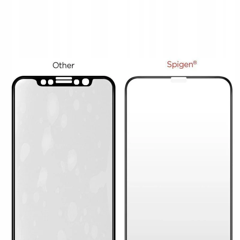 Szkło hartowane Spigen Glass FC na iPhone 11 / XR - czarne - obrazek 11