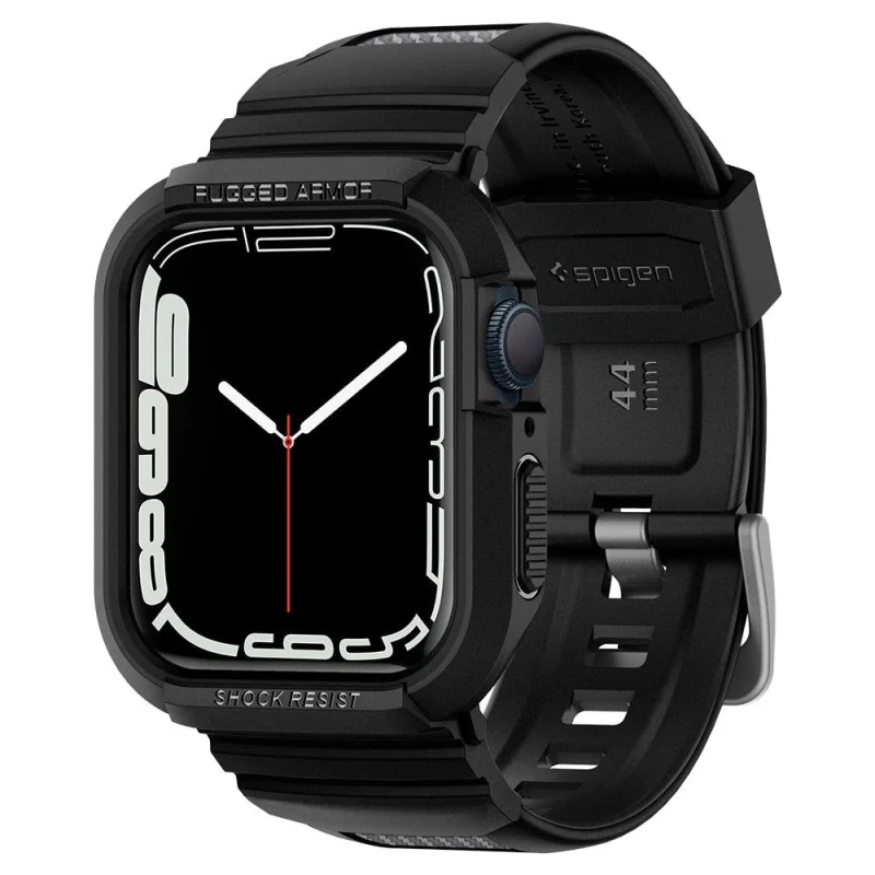 Etui z paskiem Spigen Rugged Armor Pro na Apple Watch 4 / 5 / 6 / 7 / 8 / SE (44/45 mm) - czarne - obrazek 10