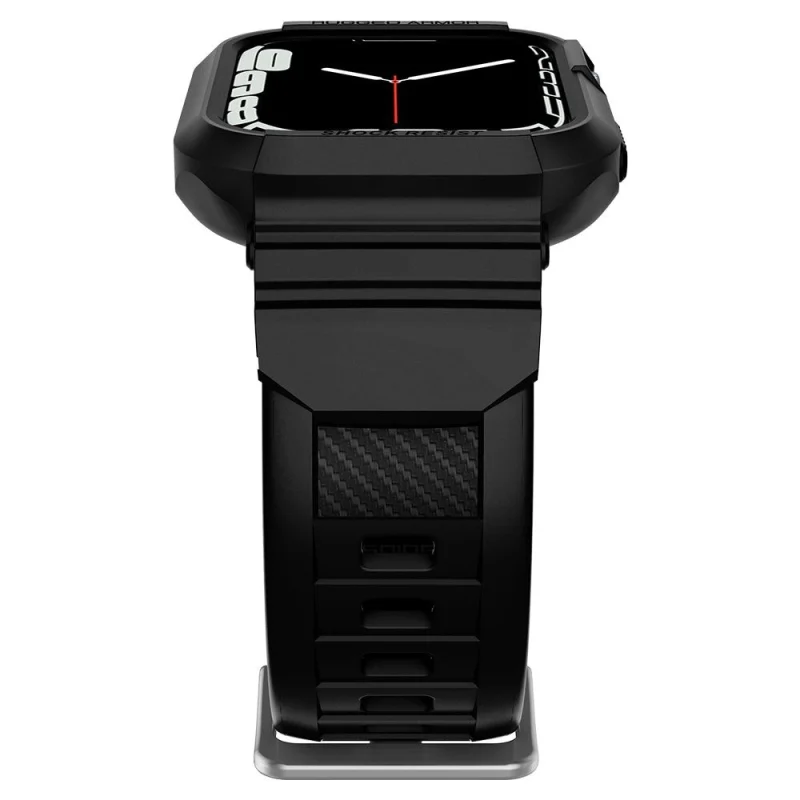 Etui z paskiem Spigen Rugged Armor Pro na Apple Watch 4 / 5 / 6 / 7 / 8 / SE (44/45 mm) - czarne - obrazek 3