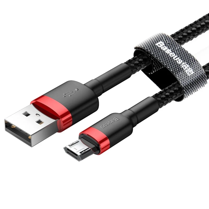 Kabel Baseus Cafule Cable CAMKLF-B91 USB-A / micro USB 2.4A 1 m - czarno-czerwony - obrazek 11