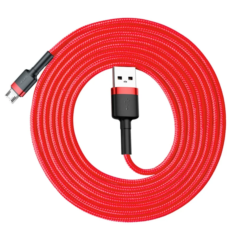 Kabel Baseus Cafule Cable CAMKLF-C09 USB-A / micro USB 1.5A 2 m - czerwony - obrazek 2