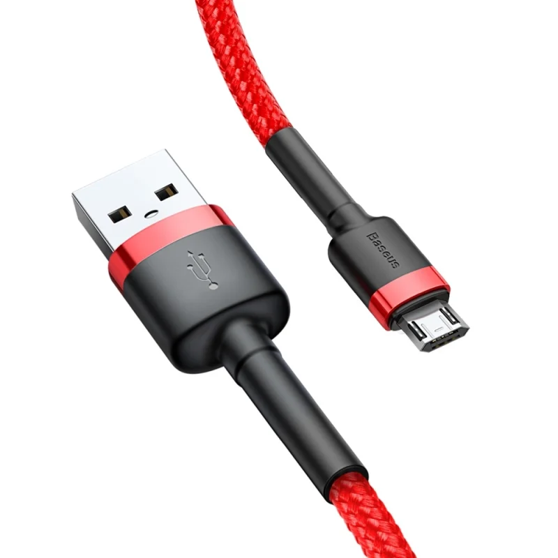 Kabel Baseus Cafule Cable CAMKLF-C09 USB-A / micro USB 1.5A 2 m - czerwony - obrazek 3