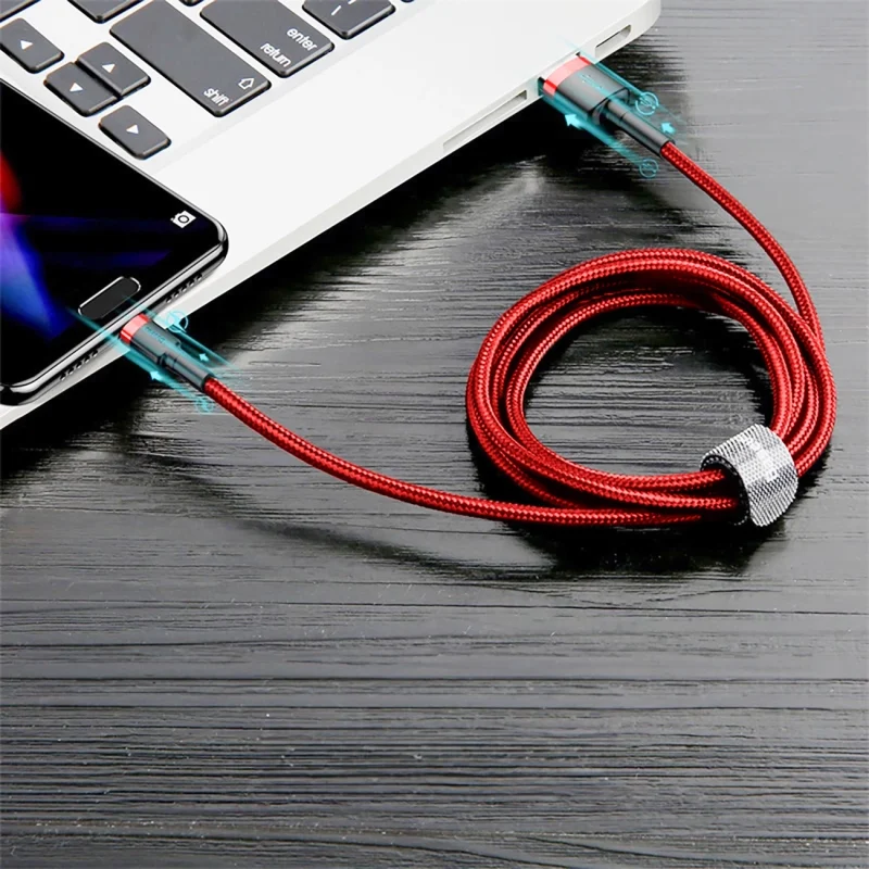 Kabel Baseus Cafule USB-A / USB-C QC 3.0 3A 0.5 m - czerwony - obrazek 12