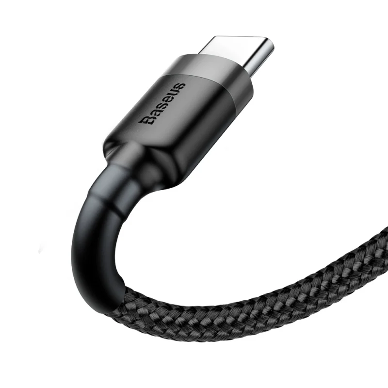 Kabel Baseus Cafule USB-A / USB-C QC 3.0 3A 0.5 m - czarno-szary - obrazek 2