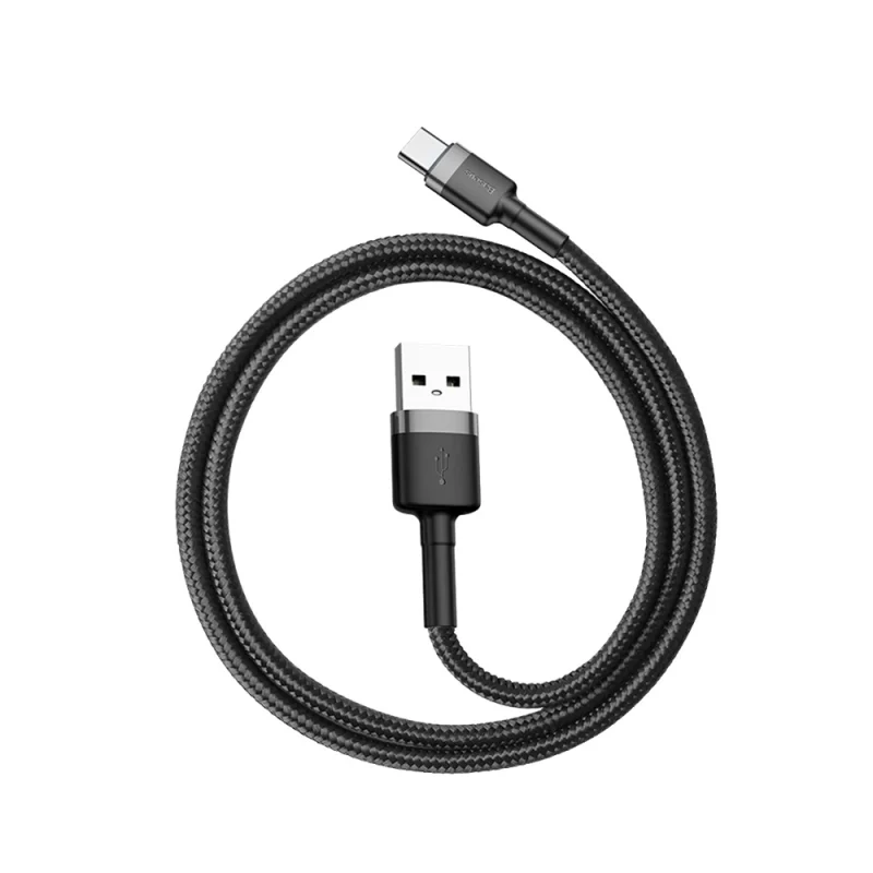 Kabel Baseus Cafule USB-A / USB-C QC 3.0 3A 0.5 m - czarno-szary - obrazek 8