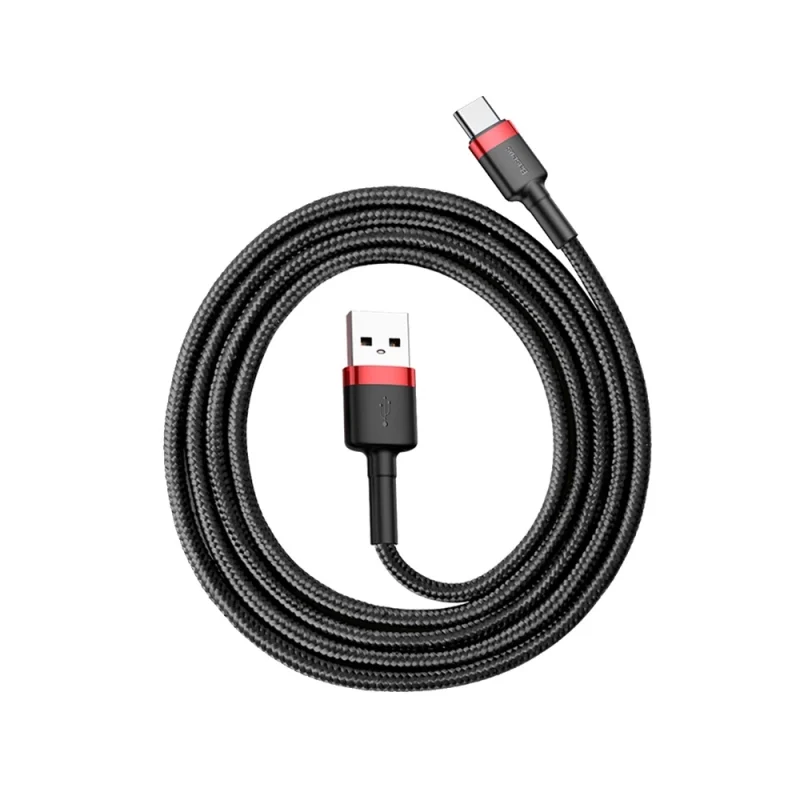 Kabel Baseus Cafule USB-A / USB-C QC 3.0 3A 1 m - czarno-czerwony - obrazek 8