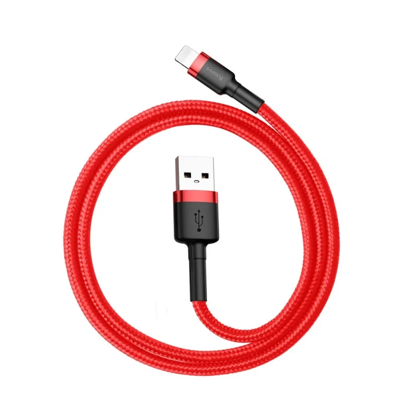 Kabel Baseus Cafule USB-A / Lightning 2.4A QC 3.0 0.5 m - czerwony - obrazek 6