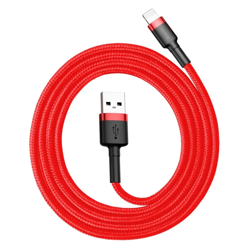 Kabel Baseus Cafule USB-A / Lightning 2.4A QC 3.0 1 m - czerwony - obrazek 6