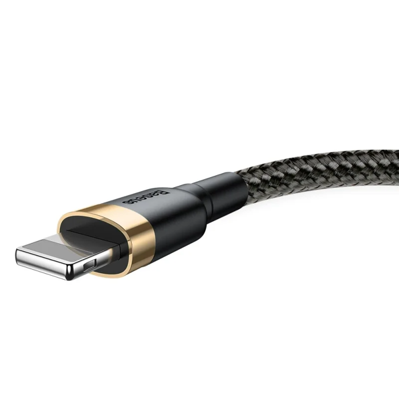 Kabel Baseus Cafule USB-A / Lightning 2.4A QC 3.0 1 m - czarno-złoty - obrazek 2