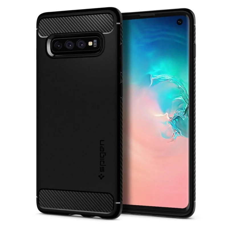 Etui Spigen Rugged Armor na Samsung Galaxy S10 - czarny mat