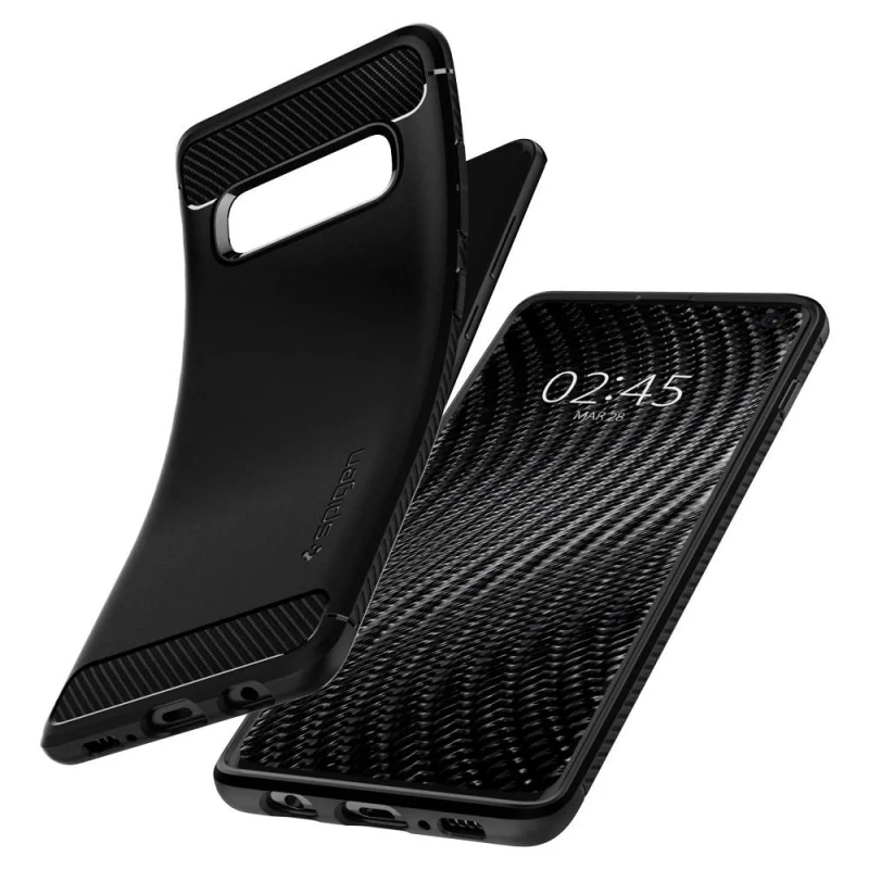 Etui Spigen Rugged Armor na Samsung Galaxy S10 - czarny mat - obrazek 12