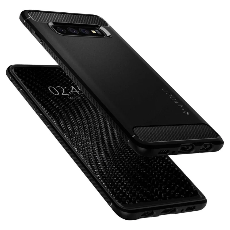 Etui Spigen Rugged Armor na Samsung Galaxy S10 - czarny mat - obrazek 13