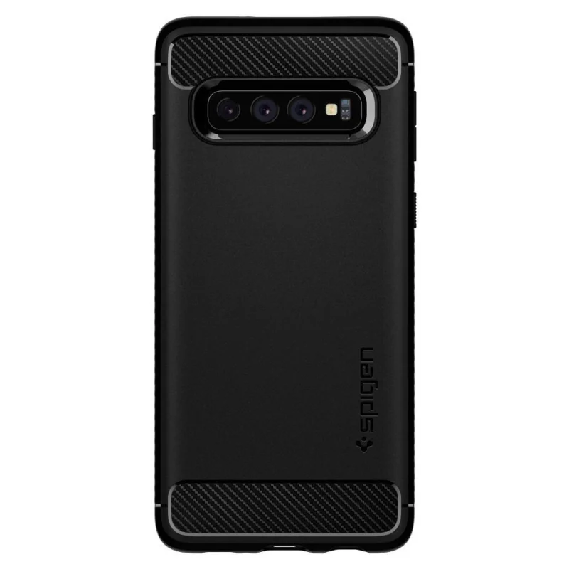 Etui Spigen Rugged Armor na Samsung Galaxy S10 - czarny mat - obrazek 6