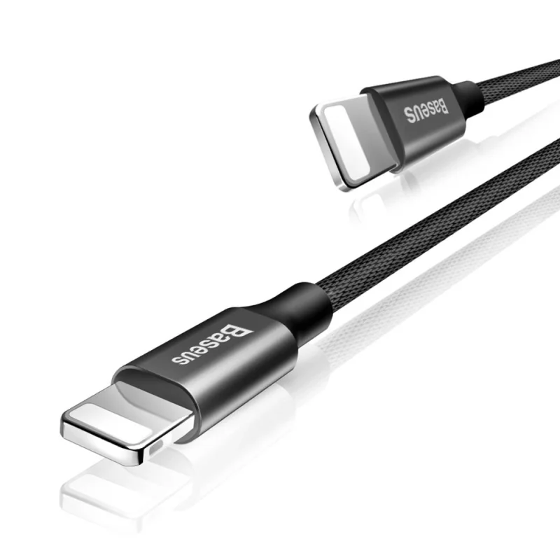 Baseus Yiven kabel przewód w materiałowym oplocie USB / Lightning 1,8M czarny (CALYW-A01) - obrazek 6