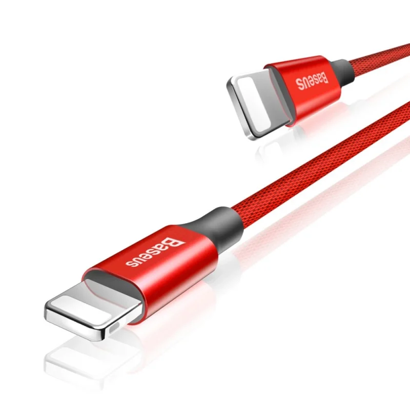 Baseus Yiven kabel przewód w materiałowym oplocie USB / Lightning 1,8M czerwony (CALYW-A09) - obrazek 6