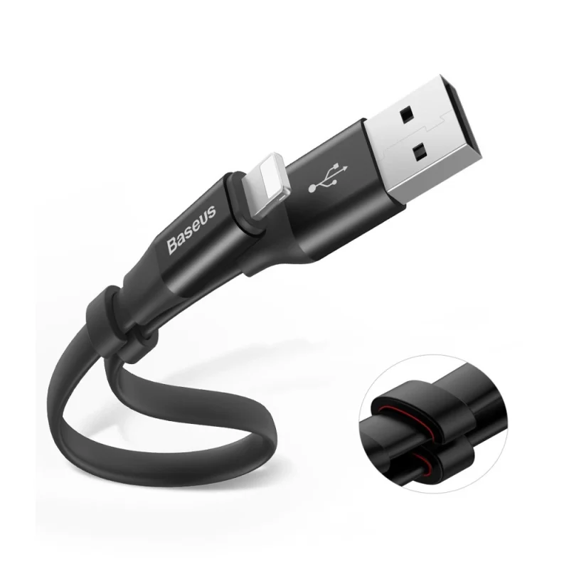 Kabel Baseus Nimble USB-A / Lightning 2A 0.23 m - czarny - obrazek 13