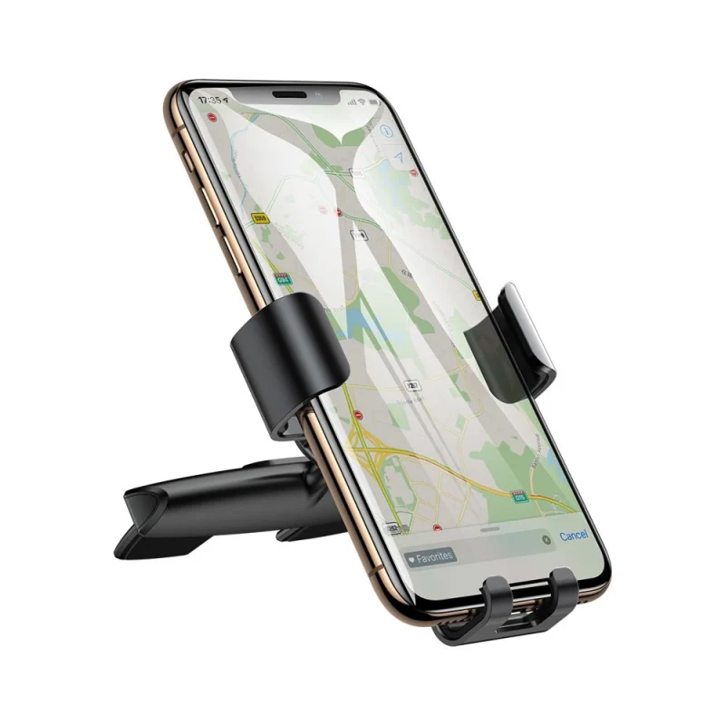 Baseus Metal Age Gravity Car Mount metalowy samochodowy uchwyt grawitacyjny na slot CD czarny (SUYL-J01) - obrazek 6