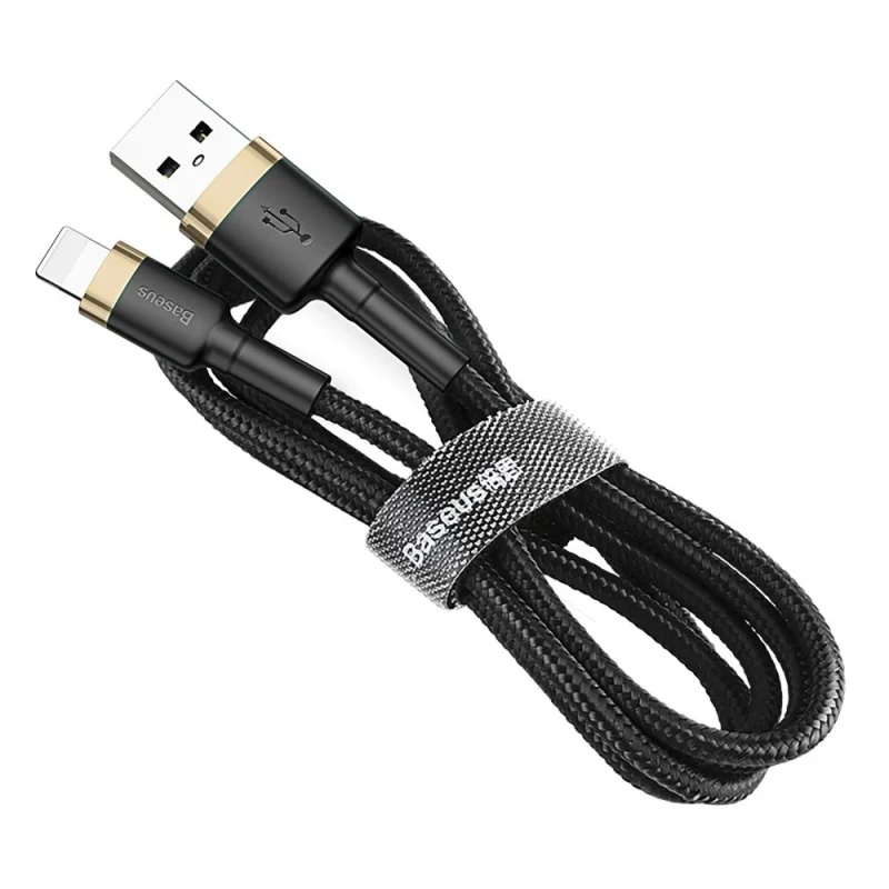 Kabel Baseus Cafule USB-A / Lightning 2A QC 3.0 3 m - czarno-złoty - obrazek 5