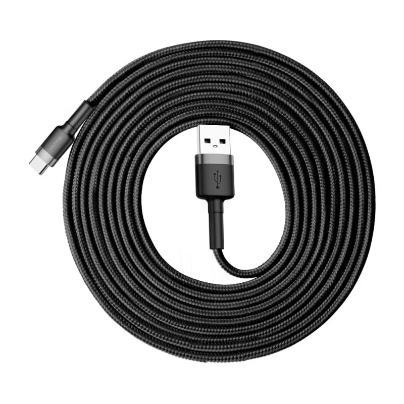 Kabel Baseus Cafule Cable USB-A / USB-C QC3.0 2A 3m - szaro-czarny - obrazek 8