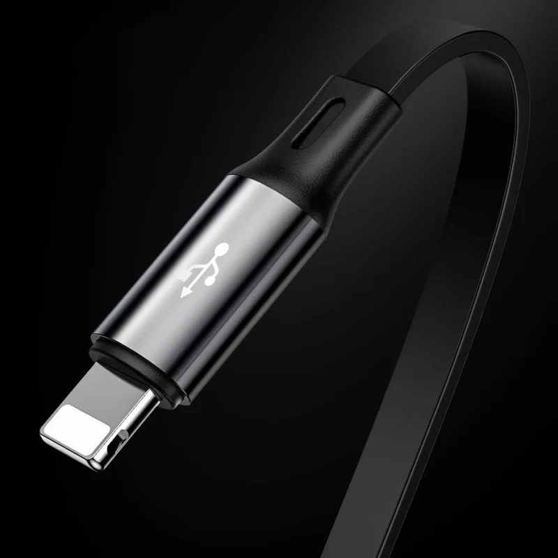 Baseus Golden Loop rozwijany kabel 3w1 USB - micro USB / Lightning / USB-C 3.5A 35cm - 120cm czarny (CAMLT-JH01) - obrazek 12