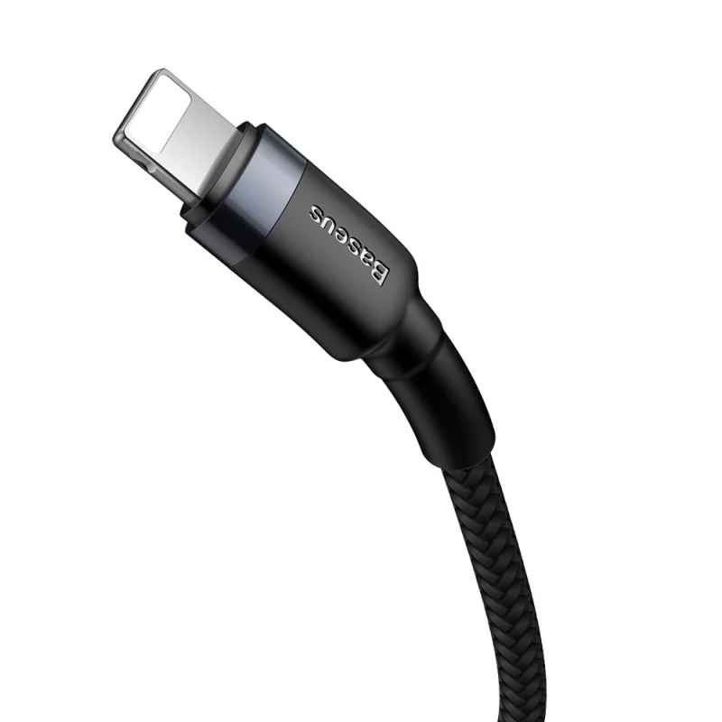 Kabel Baseus CATLKLF-G1 Lightning - USB-C PD QC 18W 480Mb/s 1m - czarno-szary - obrazek 6