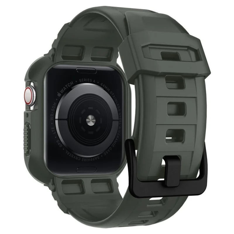 Etui z paskiem Spigen Rugged Armor Pro na Apple Watch 4 / 5 / 6 / 7 / 8 / SE (44/45 mm) - zielone - obrazek 6