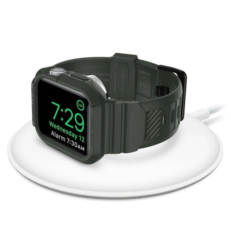 Etui z paskiem Spigen Rugged Armor Pro na Apple Watch 4 / 5 / 6 / 7 / 8 / SE (44/45 mm) - zielone - obrazek 7