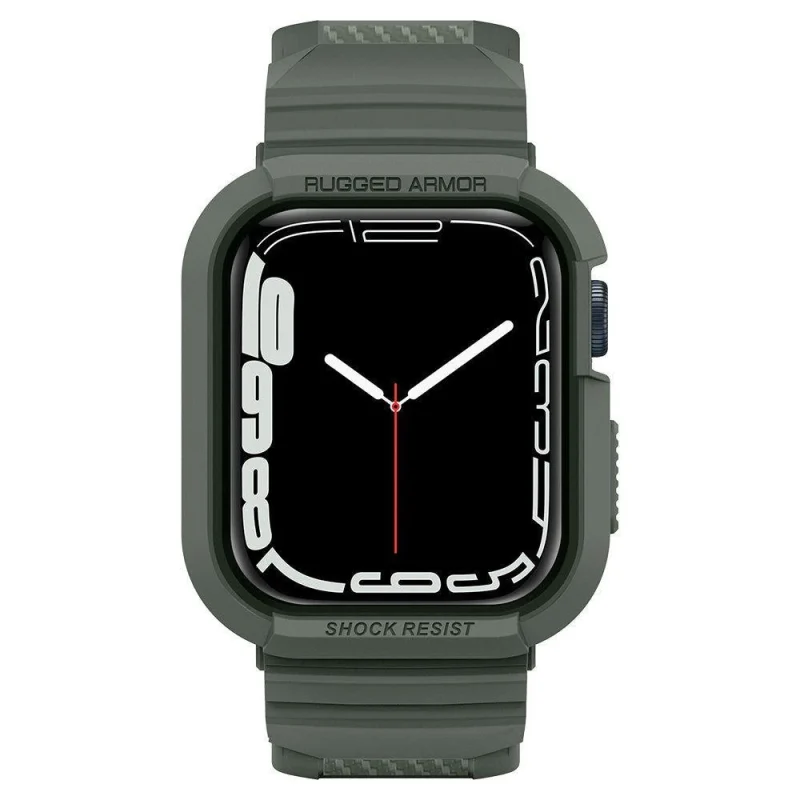 Etui z paskiem Spigen Rugged Armor Pro na Apple Watch 4 / 5 / 6 / 7 / 8 / SE (44/45 mm) - zielone - obrazek 9