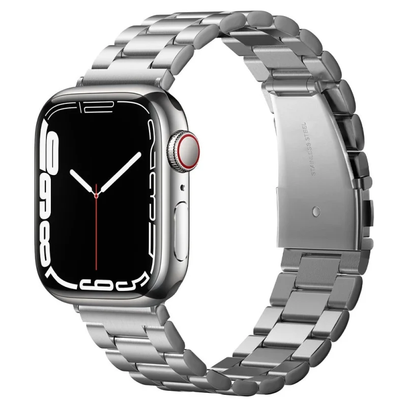 Pasek Spigen Modern Fit Band na Apple Watch 4/5/6/7/8/9/SE/ Ultra (42/44/45/49 mm) - srebrny