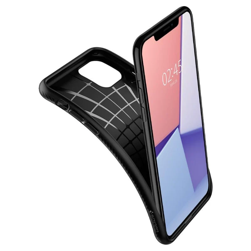 Etui Spigen Liquid Air na iPhone 11 Pro - czarny mat - obrazek 12