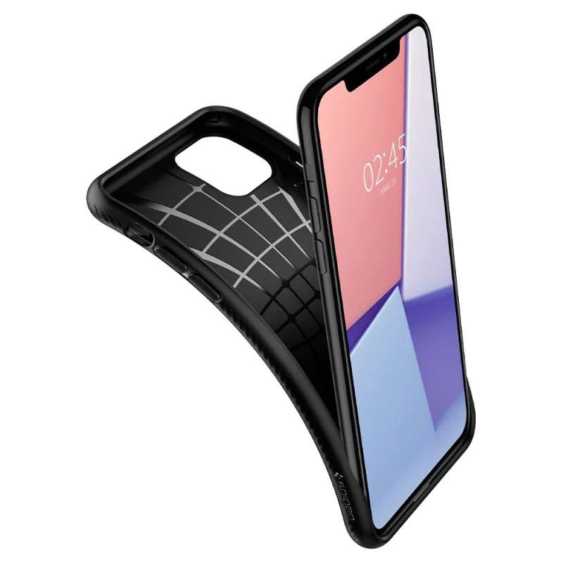 Etui Spigen Liquid Air na iPhone 11 - czarny mat - obrazek 16