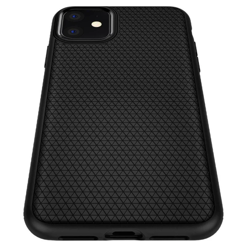 Etui Spigen Liquid Air na iPhone 11 - czarny mat - obrazek 7