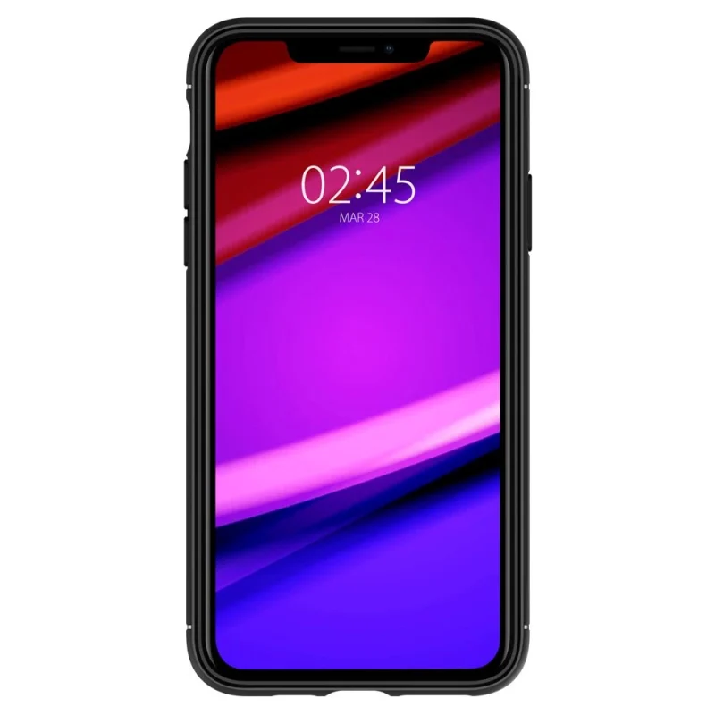 Etui Spigen Rugged Armor na iPhone 11 - czarny mat - obrazek 3