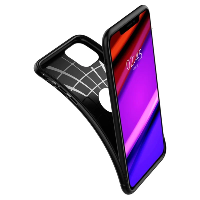 Etui Spigen Rugged Armor na iPhone 11 - czarny mat - obrazek 6