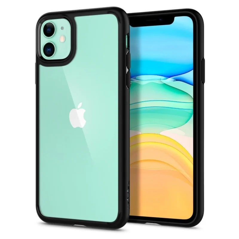 Etui Spigen Ultra Hybrid na iPhone 11 - czarny mat - obrazek 10