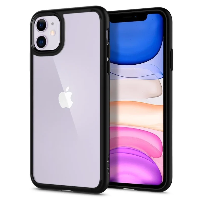 Etui Spigen Ultra Hybrid na iPhone 11 - czarny mat - obrazek 11