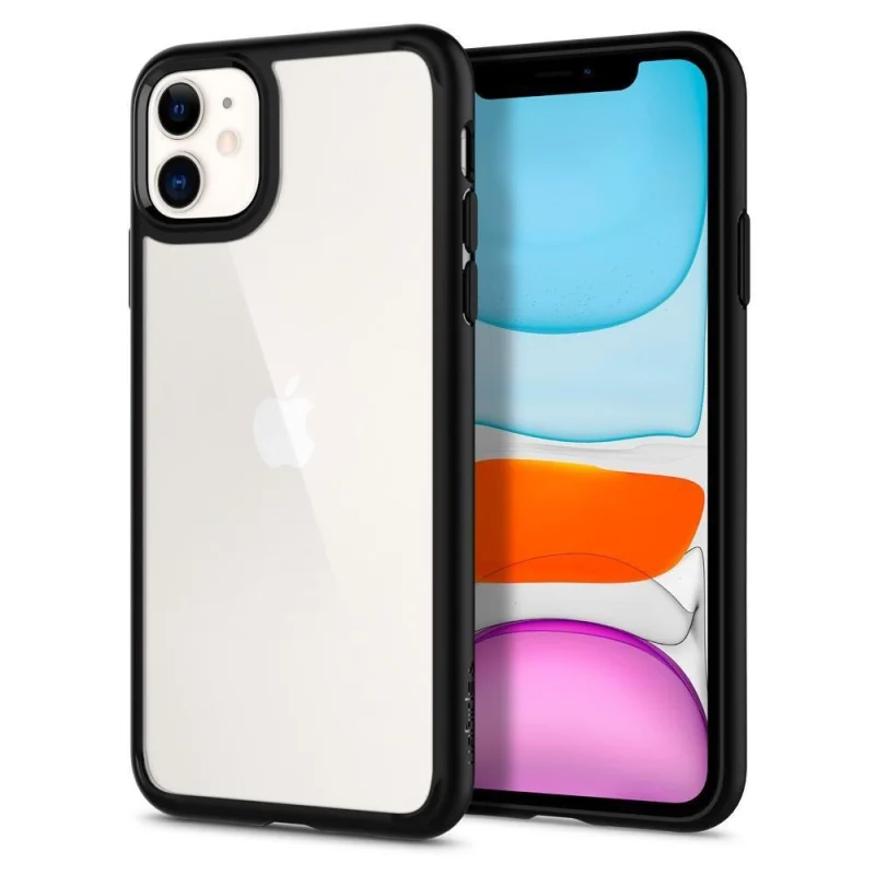 Etui Spigen Ultra Hybrid na iPhone 11 - czarny mat - obrazek 12