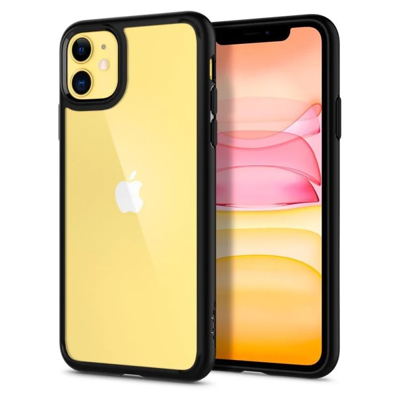 Etui Spigen Ultra Hybrid na iPhone 11 - czarny mat - obrazek 2