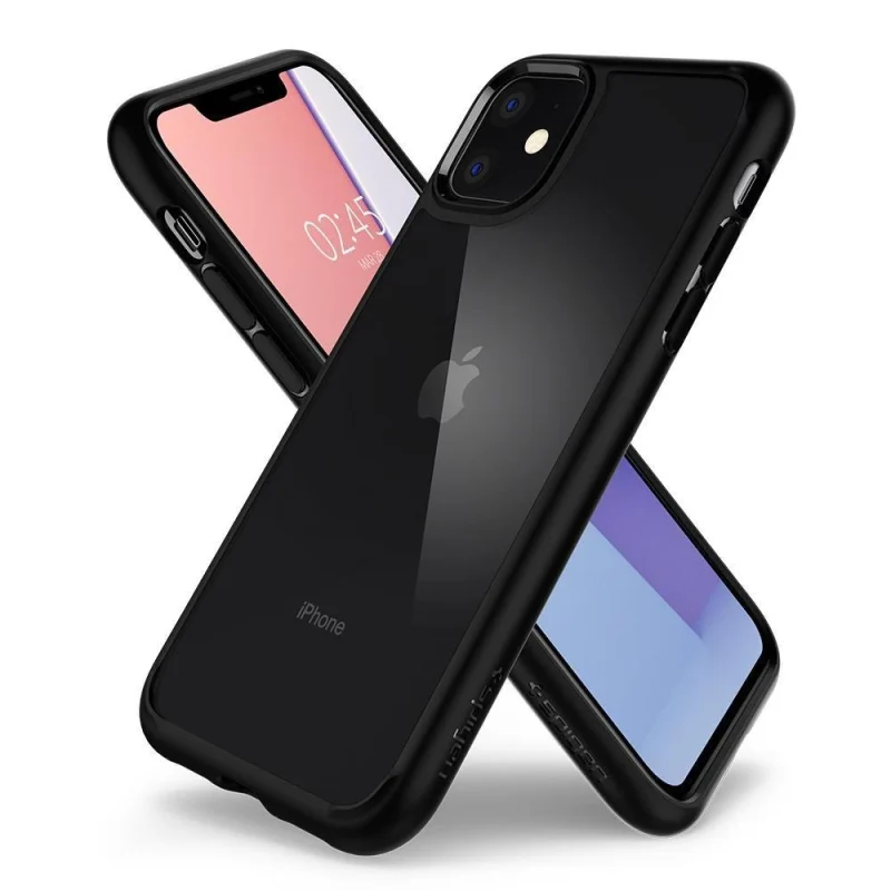 Etui Spigen Ultra Hybrid na iPhone 11 - czarny mat - obrazek 13