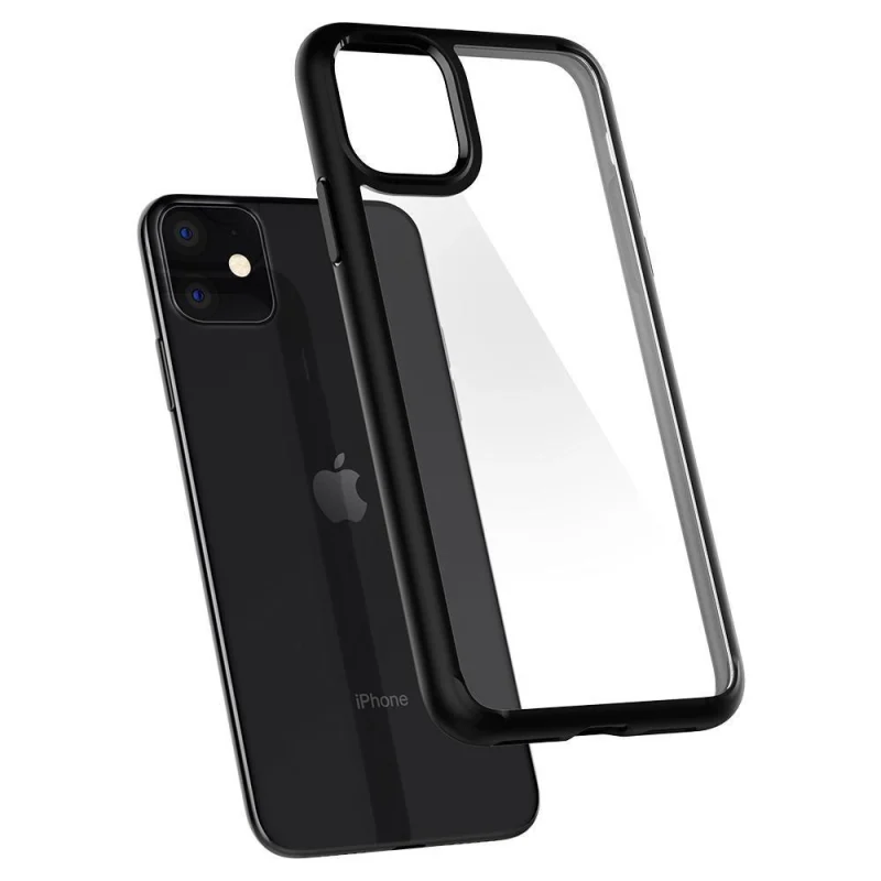 Etui Spigen Ultra Hybrid na iPhone 11 - czarny mat - obrazek 14