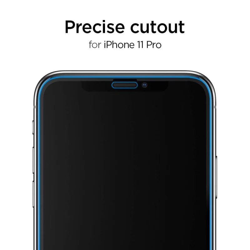 Szkło hartowane Spigen ALM Glass FC na iPhone 11 Pro Max - czarne - obrazek 7