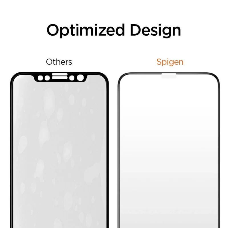 Szkło hartowane Spigen ALM Glass FC na iPhone 11 Pro Max - czarne - obrazek 9