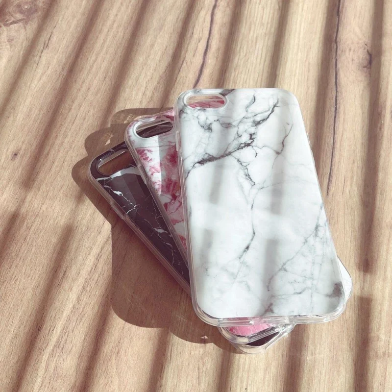 Wozinsky Marble żelowe etui pokrowiec marmur Xiaomi Redmi 8A różowy - obrazek 4