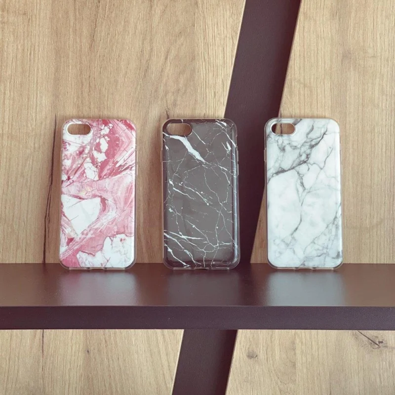 Wozinsky Marble żelowe etui pokrowiec marmur Xiaomi Redmi 8A różowy - obrazek 7