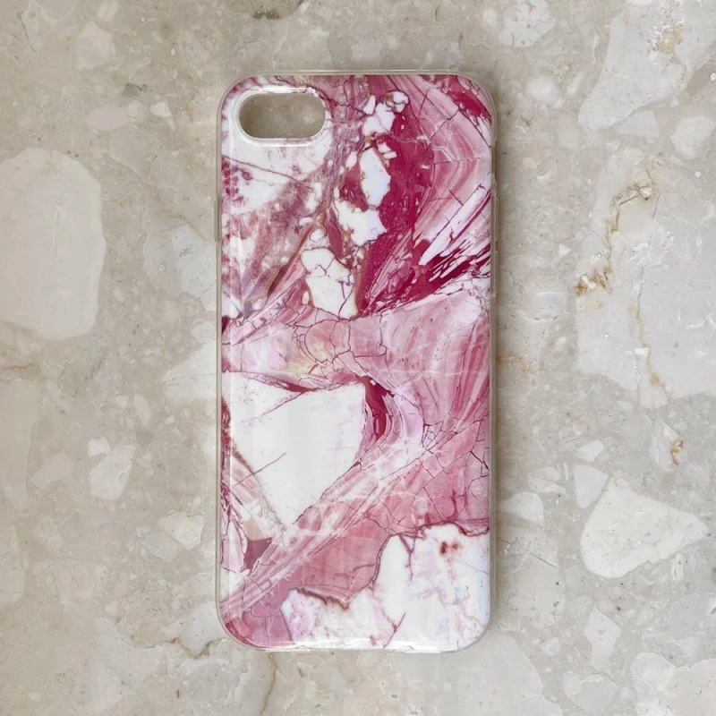 Wozinsky Marble żelowe etui pokrowiec marmur Xiaomi Redmi 8A różowy - obrazek 9