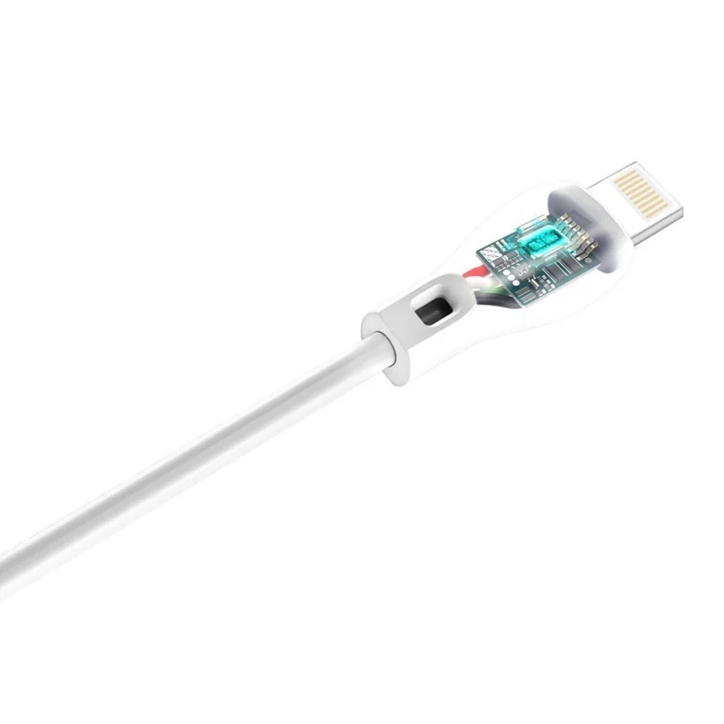 Dudao przewód kabel USB / Lightning 2.4A 1m biały (L4L 1m white) - obrazek 3